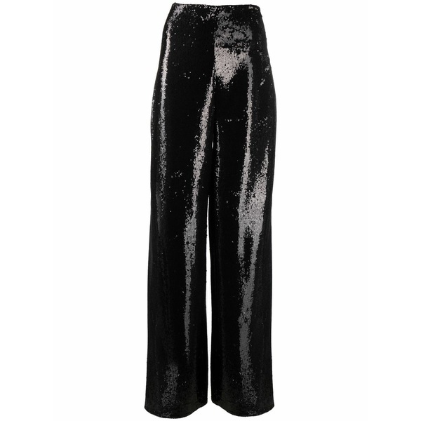 フィリッププレイン レディース カジュアルパンツ ボトムス Embellished wide-leg trousers Black|asty