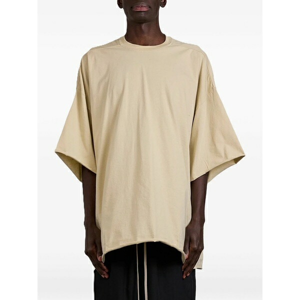 リックオウエンス メンズ Tシャツ トップス Oversized short-sleeve t-shirt Neutrals｜asty