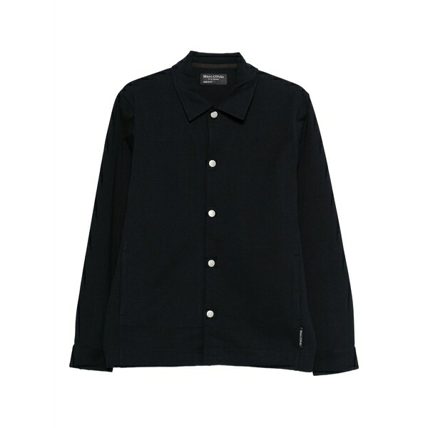 マルコポーロ メンズ シャツ トップス Buttoned long-sleeve shirt Blue
