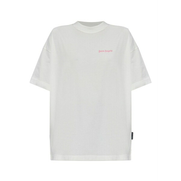 パーム・エンジェルス レディース プルオーバー トップス Embroidered-logo crew-neck t-shirt White