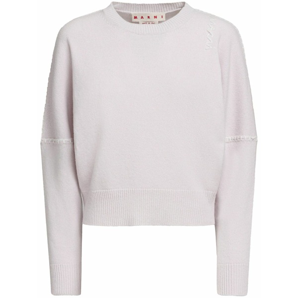 マルニ レディース 編み物\u0026スウェーター アウター Whipstitch-trim sweater Pink