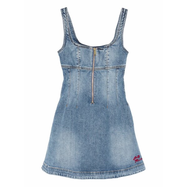セルフ・ポートレイト レディース ワンピース トップス Denim zip mini dress Blue｜asty 53,880円