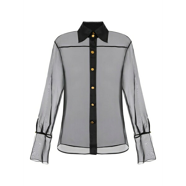 エリザベスフランキ レディース シャツ トップス Button blouse Black|asty