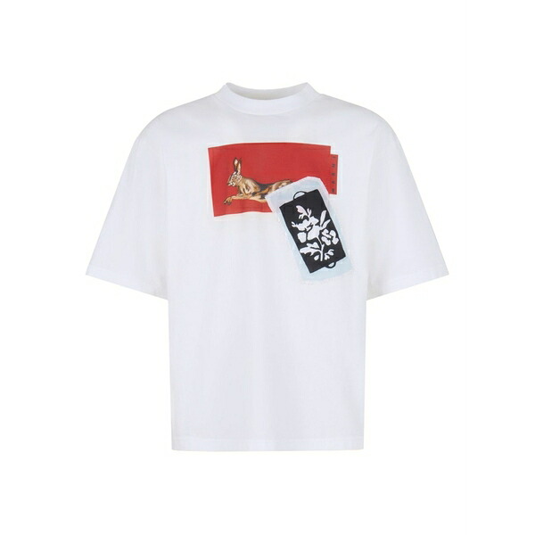 マルニ メンズ Tシャツ トップス Graphic-print t-shirt White｜asty