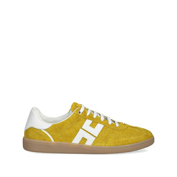エリザベスフランキ レディース スニーカー シューズ Suede leather sneakers Yellow|asty