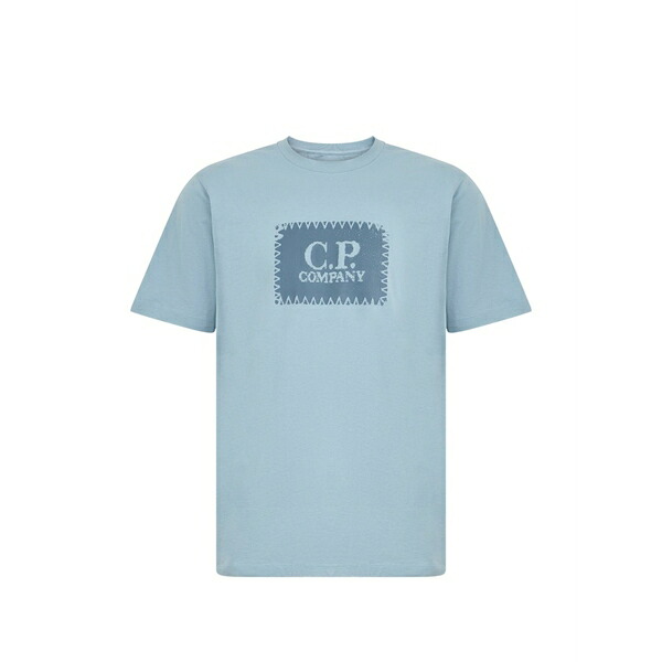 シーピーカンパニー メンズ プルオーバー トップス Logo-detail t-shirt Blue