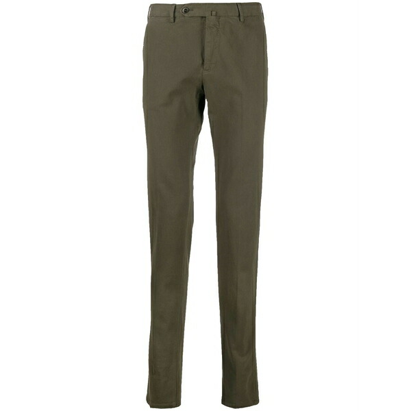 PTトリノ メンズ カジュアルパンツ ボトムス Mid-rise straight-leg trousers Green|asty