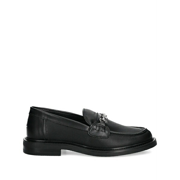 フィリングピース メンズ スリッポン・ローファー シューズ Chain-detail loafers Black