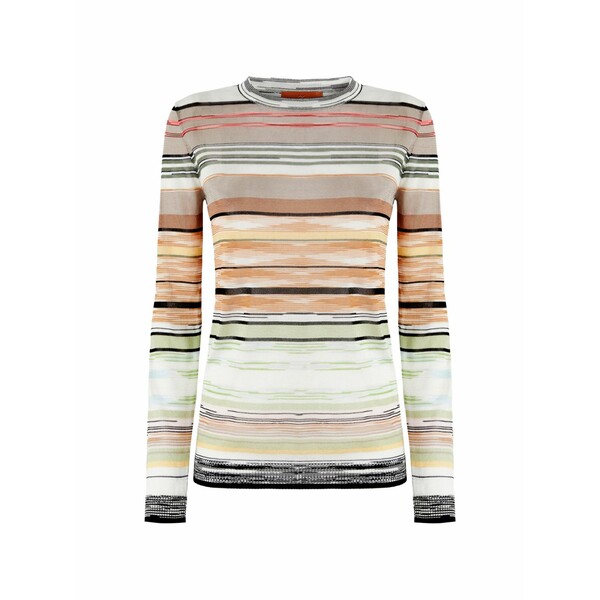 ミッソーニ レディース 編み物\u0026スウェーター アウター Striped crew-neck sweater Neutrals