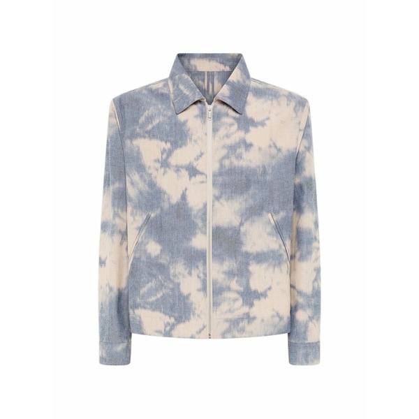 ラネウス メンズ ジャケット＆ブルゾン アウター Tie-dye zip jacket Blue｜asty