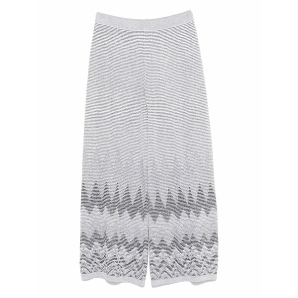 ディー・エクステリア レディース カジュアルパンツ ボトムス Chevron-knit trousers Grey｜asty