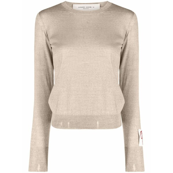 ゴールデングース レディース 編み物\u0026スウェーター アウター Distressed fine-knit jumper Neutrals