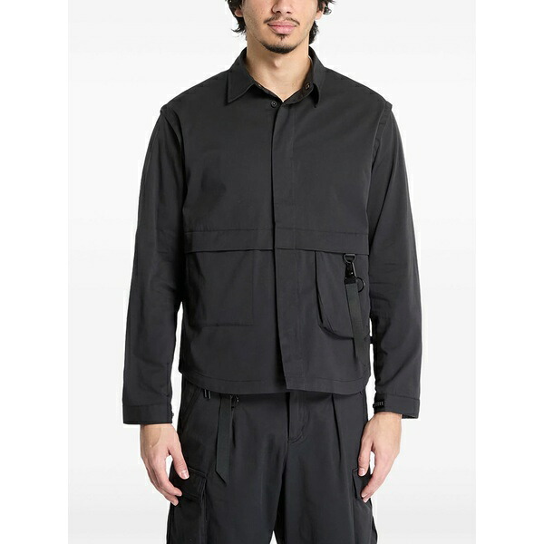 アルファインダストリーズ メンズ 上衣＆上衣 アウター Utility shirt jacket Black コート・ジャケット-メンズファッション