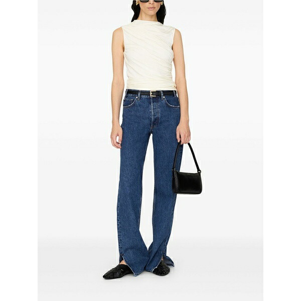 アニービン レディース シャツ トップス Lucia draped cowl-neck top White|asty