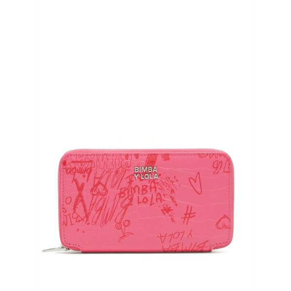 ビンバ イ ローラ レディース 紙入れ 付属品 Logo zip wallet Pink