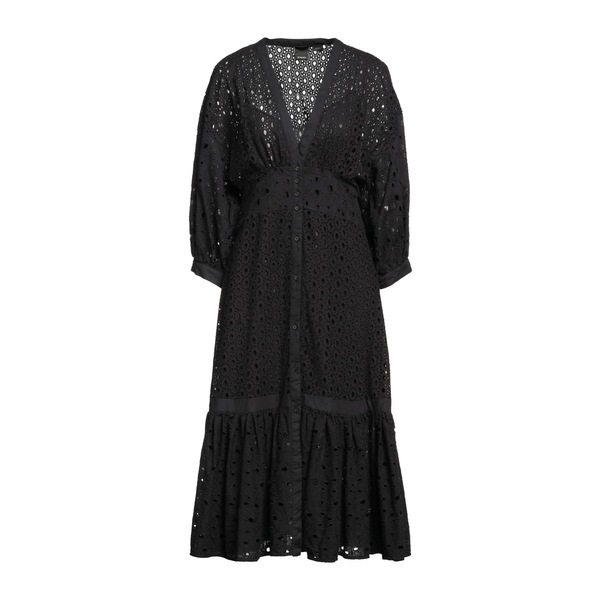 【送料無料】 ピンコ レディース ワンピース トップス Midi dresses Black｜asty