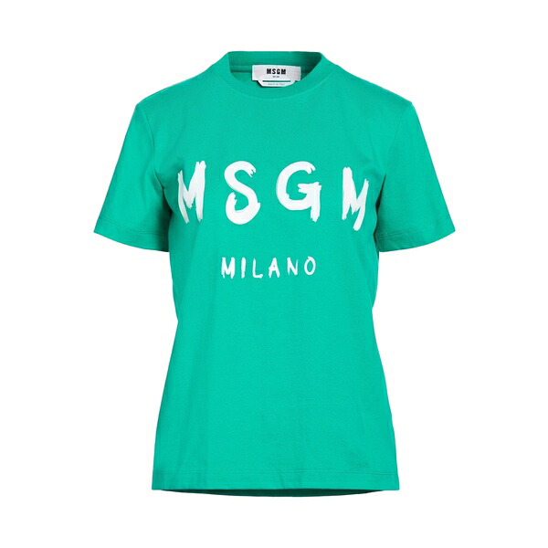 【送料無料】 エムエスジイエム レディース Tシャツ トップス T-shirts Green