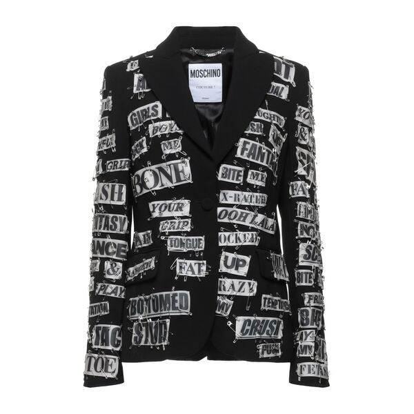 【送料無料】 モスキーノ レディース ジャケット＆ブルゾン アウター Blazers Black