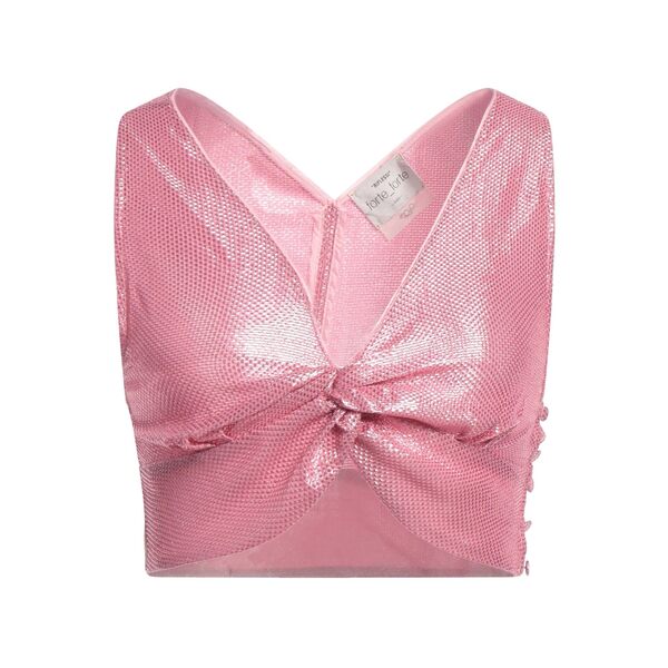 【送料無料】 フォルテ フォルテ レディース Tシャツ トップス Tops Pink|asty