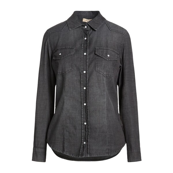 【送料無料】 ル ストレーゲ レディース シャツ トップス Denim shirts Grey