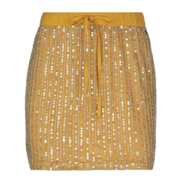 【送料無料】 ツインセット レディース スカート ボトムス Mini skirts Yellow