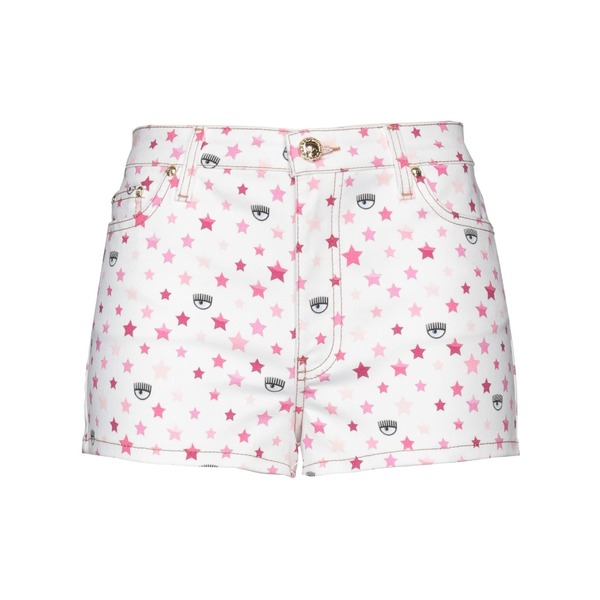 【送料無料】 シアラフェラーニ レディース デニムパンツ ボトムス Denim shorts White