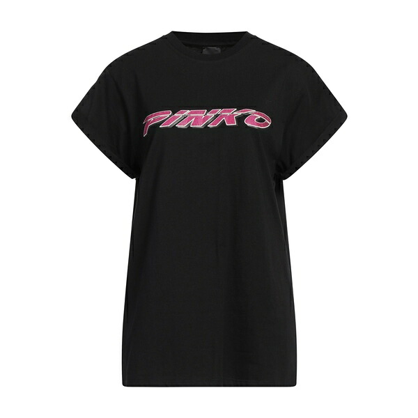 【貨物輸送無料】 ピンコ レディース プルオーバー トップス T-shirts Black