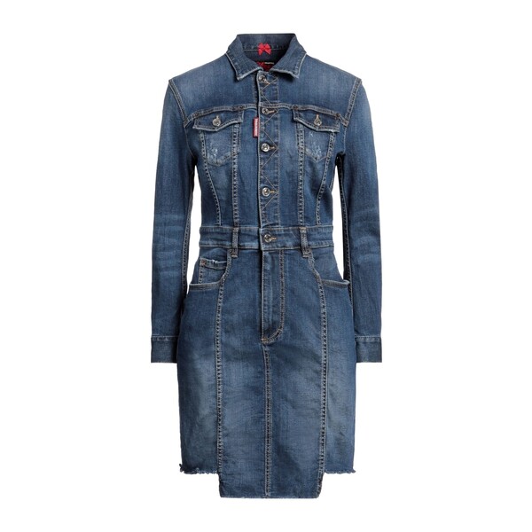 【送料無料】 ディースクエアード レディース ワンピース トップス Mini dresses Blue