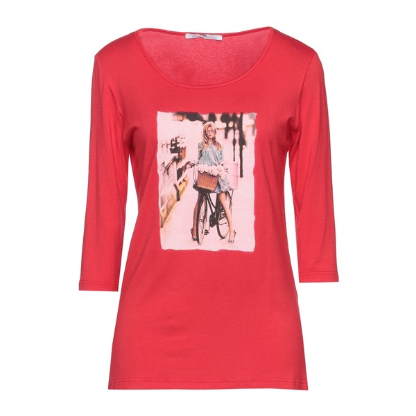 【送料無料】 ミスター マッシモ レベッキ レディース Tシャツ トップス T-shirts Red