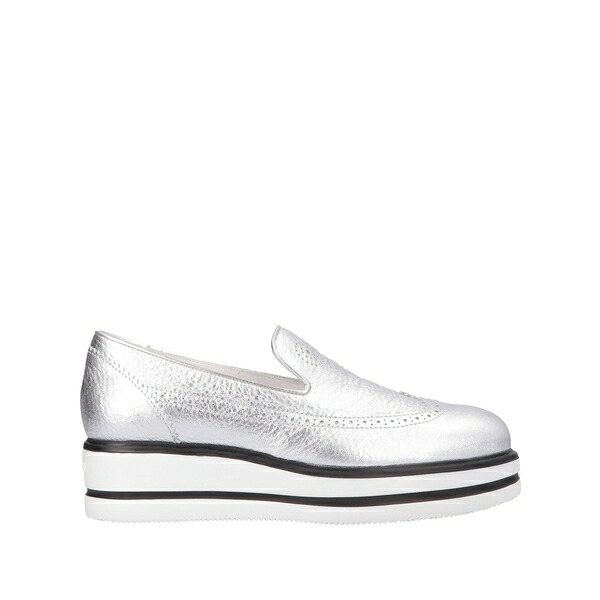 【貨物輸送無料】 ホー火器 レディース スリッポン・ローファー シューズ Loafers Silver