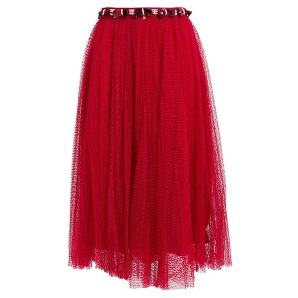 【送料無料】 エリザベスフランキ レディース スカート ボトムス Midi skirts Red