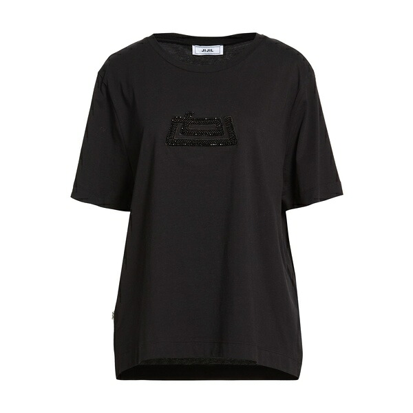 【送料無料】 ジジル レディース Tシャツ トップス T-shirts Black