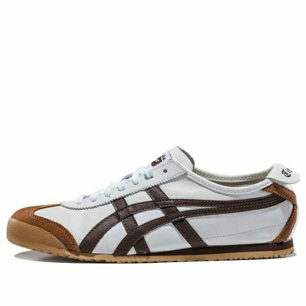 Onitsuka Tiger オニツカタイガー メンズ スニーカー 【Onitsuka Tiger Mexico 66 White Brown Caramel DL408-0128】  サイズ US_5(23.0cm)