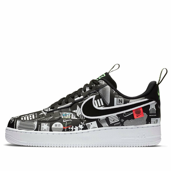 Nike ナイキ メンズ スニーカー 空軍 【Nike Air Force 1 \u002707 LX \u0027Worldwide Pack - Black\u0027 CZ5927-001】  大きさ US_11.5(29.5糎)