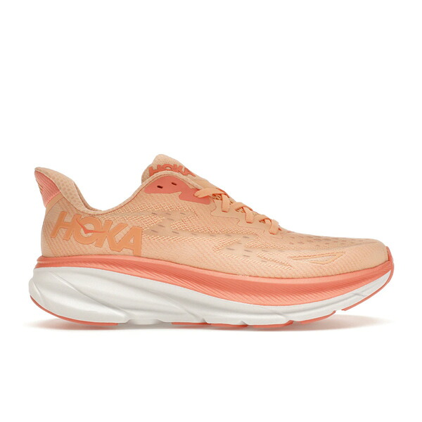 Hoka One One ホカオネオネ レディース スニーカー 【Hoka One One Clifton 9 Cantaloupe (Women's)】 サイズ US_5(22.0cm) Cantaloupe/White