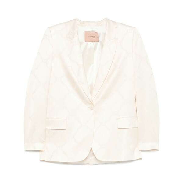 ツイン書き割り レディース 上衣＆上衣 アウター Oval t-jacquard blazer Neutrals