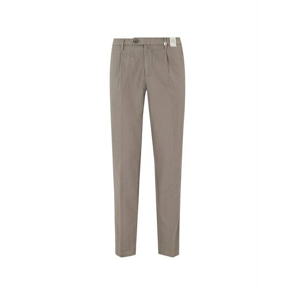 ミース メンズ 心地好いズボン下 ボトムス Pleated pressed-crease trousers Neutrals