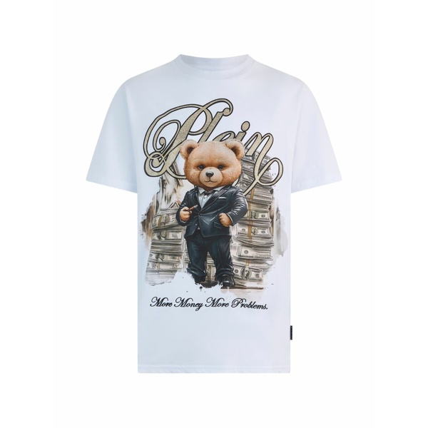 フィリップ飾り気の無い メンズ ティーシャツ トップス Crew-neck t-shirt White