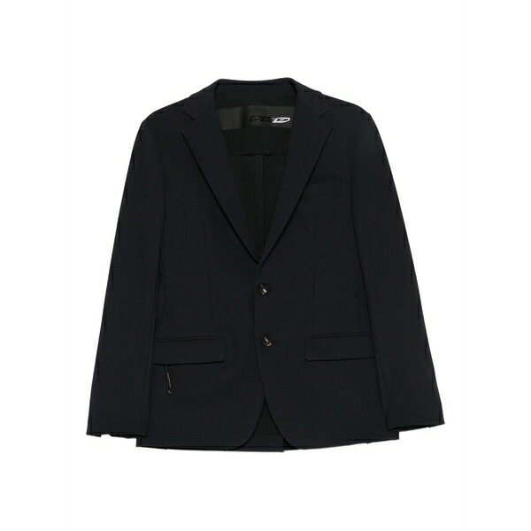アールアールディ メンズ 上衣＆上衣 アウター Pinstripe button-fastening blazer Blue