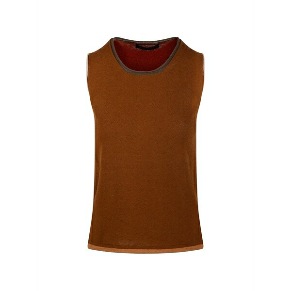 ファブリツィオ デル カルロ レディース ティーシャツ トップス Sleeveless top Brown