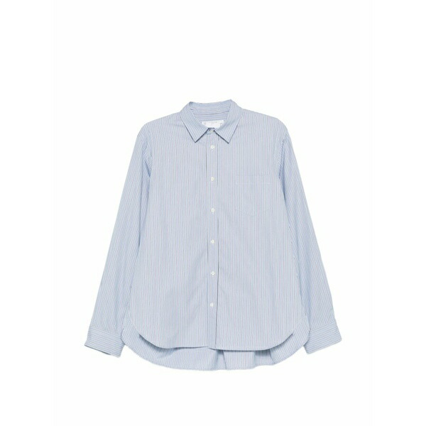 サカイ メンズ プルオーバー トップス Striped layered shirt Blue