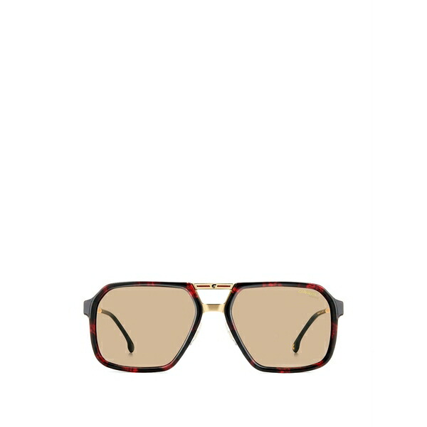カレーナ メンズ サングラス・アイウェア 付属物 Geometric-frame sunglasses Red