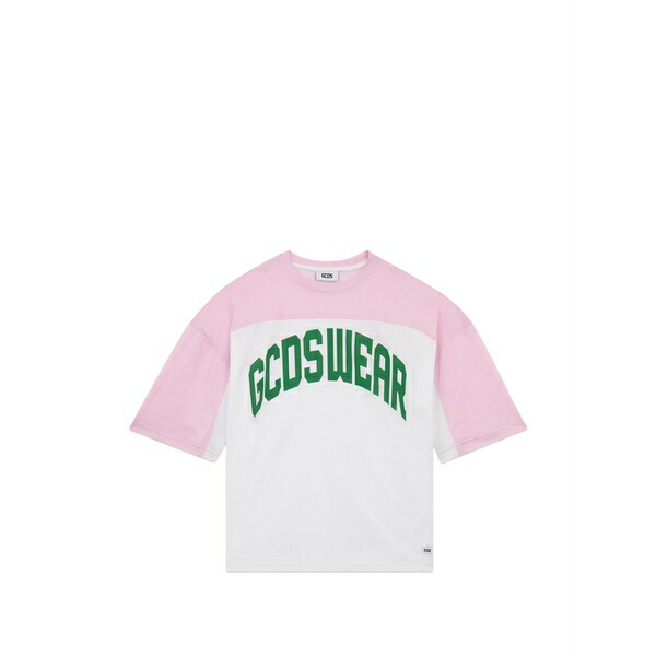 ジーシーディーエス メンズ ティーシャツ トップス Colour-block t-shirt White