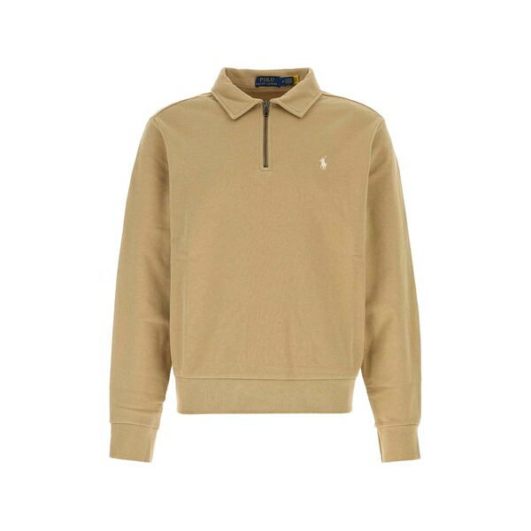 ラルフローレン メンズ パーカー・スウェットシャツ アウター Polo pony quarter-zip sweatshirt Neutrals