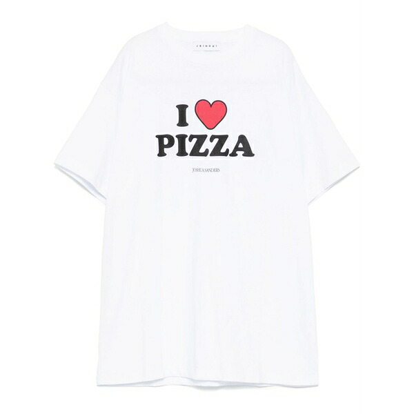 ジョシュア サンダース レディース プルオーバー トップス I love pizza t-shirt White