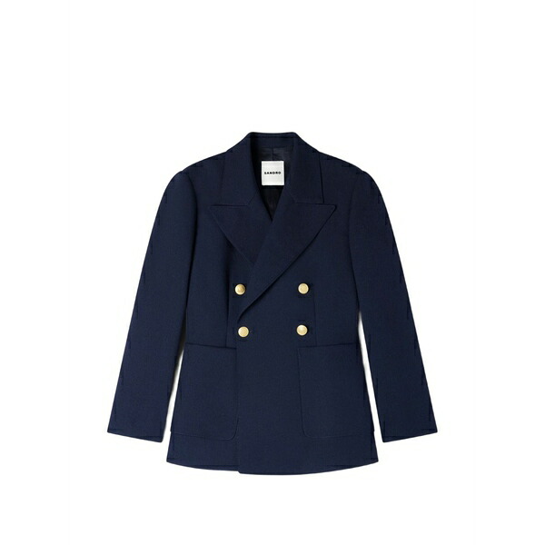 砂子ロ レディース 上衣＆上衣 アウター Double-breasted button blazer Blue