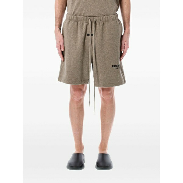 エフオージーエッセンシャルズ メンズ 心地好いズボン下 ボトムス Fleece track shorts Brown