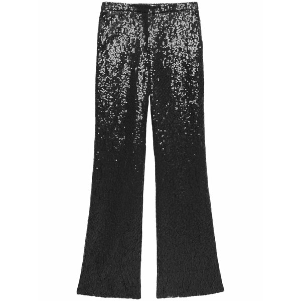 エムエスジイエム レディース 心地よいズボン下 ボトムス Sequin-embellished trousers Black