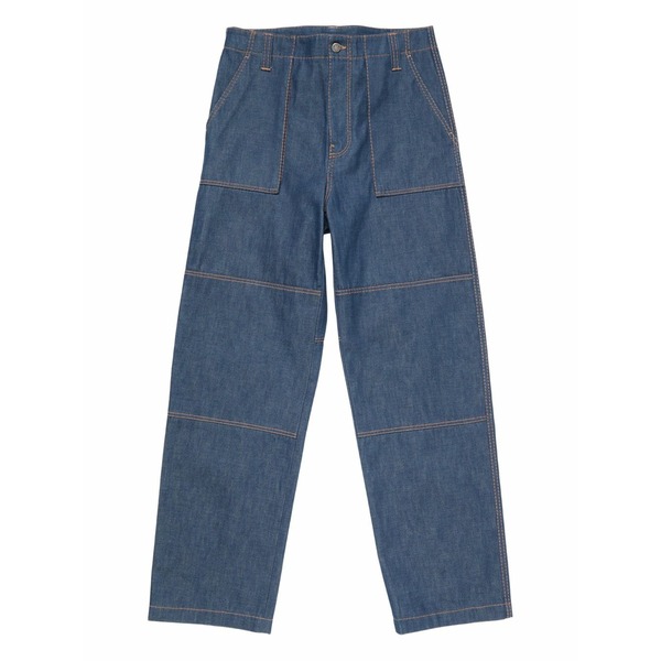 アクネ ストゥディオズ メンズ 心地よいズボン下 ボトムス Belted wide-leg trousers Blue