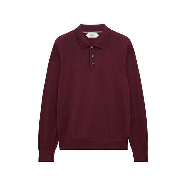 プリングル オブ スコットランド メンズ 編み物\u0026プルオーバー アウター Buttoned merino wool sweater Red